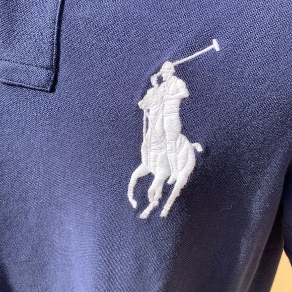 POLO RALPH LAUREN Mens Blue Big Pony Polo Shirt - Picture 3 of 7